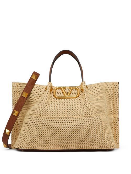 Summer woven tote bag - Neutrals