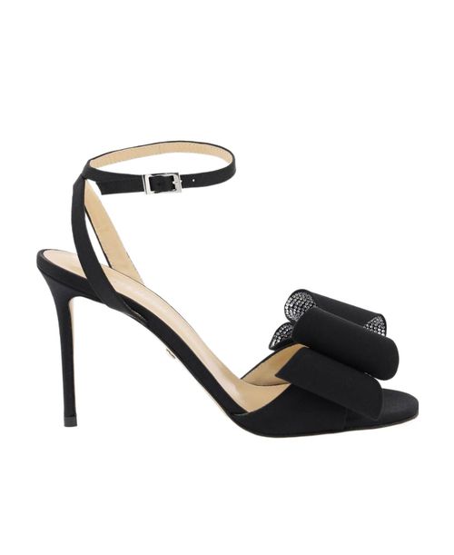 Mach  Mach Le Cadeau Bow Embellished Satin Sandals