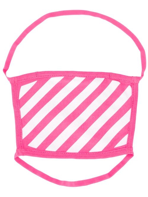 Striped print face mask - Pink