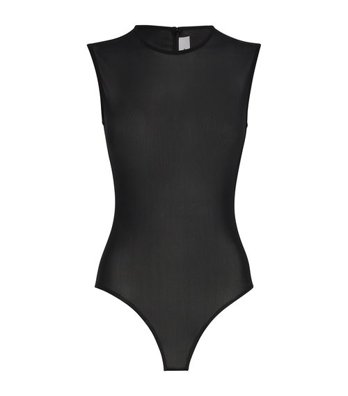Alex Perry Stretch-Mesh Sleeveless Bodysuit