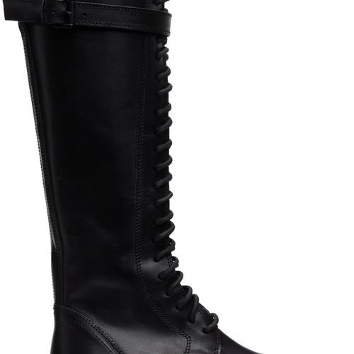 Ann Demeulemeester 여성 블랙 클래식 레이스업 부츠 202378F115074