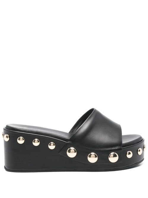 Maje 65mm stud-detailed mules - Black