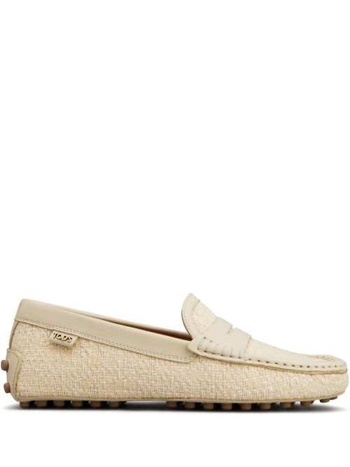 Tod's tweed loafers - Neutrals