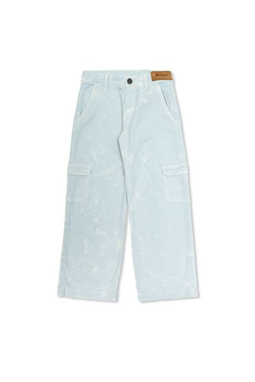 Palm Angels Kids Logo Embroidered Cargo Jeans