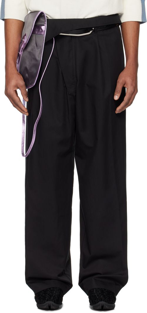Kiko Kostadinov Black Navin Wide Leg Trousers