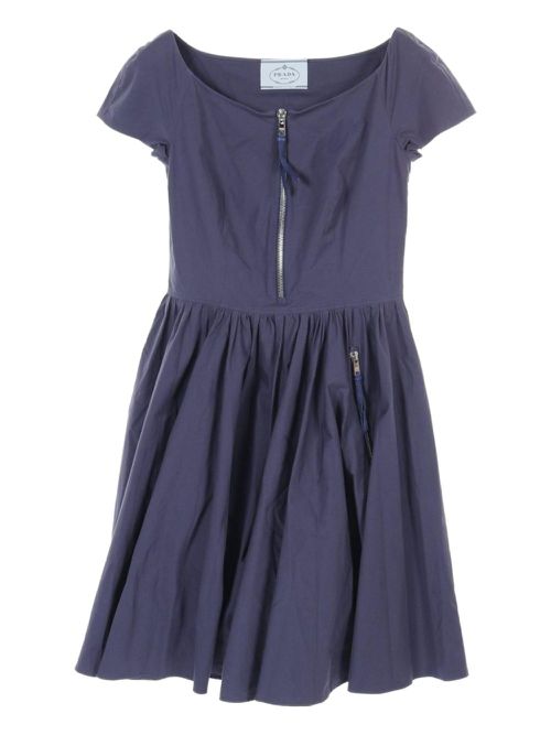 Prada Pre-Owned 10's cotton mini dress - Blue