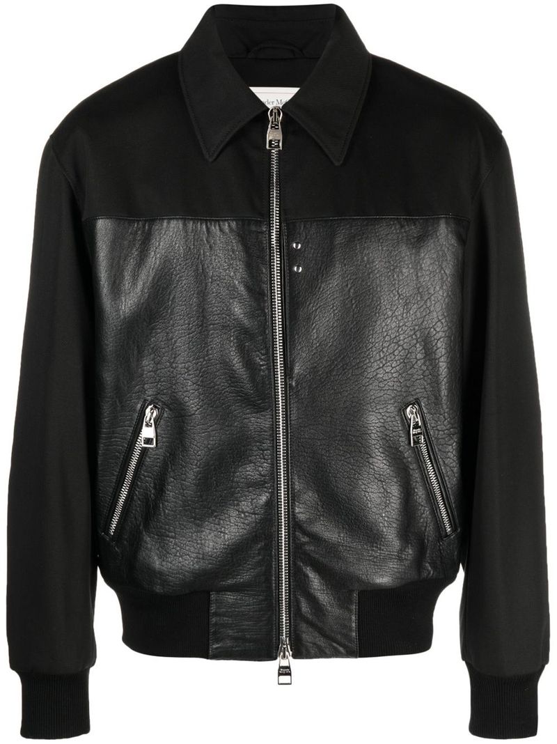 알렉산더맥퀸 남성 Panelled Zipped Bomber Jacket