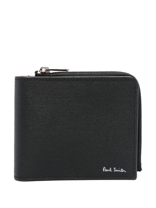 Logo-print wallet - Black