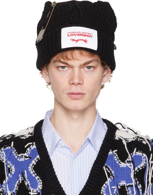 Charles Jeffrey Loverboy | Black Chunky Punk Ear Beanie