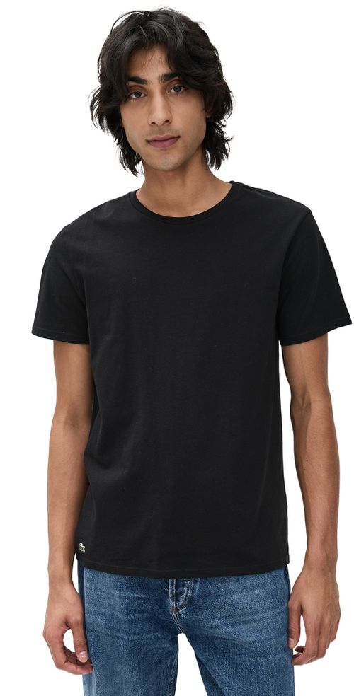 Lacoste Cotton Undershirt Crew Tee 3 Pack Black