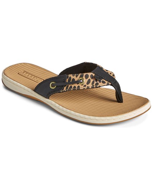 Women's Seafish Flip Flop Sandals, Created for Macy's - Black Multi