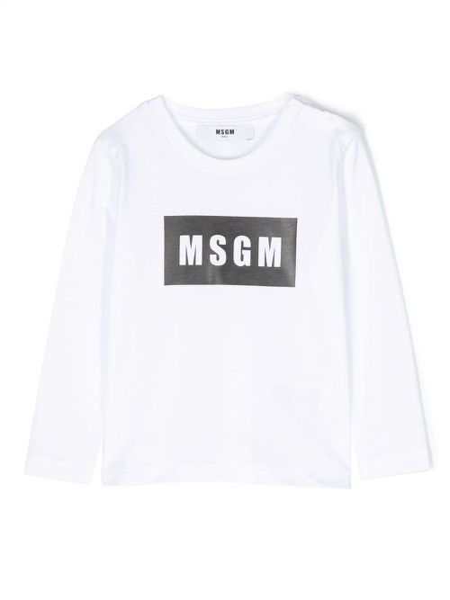 Logo-print cotton sweatshirt - White
