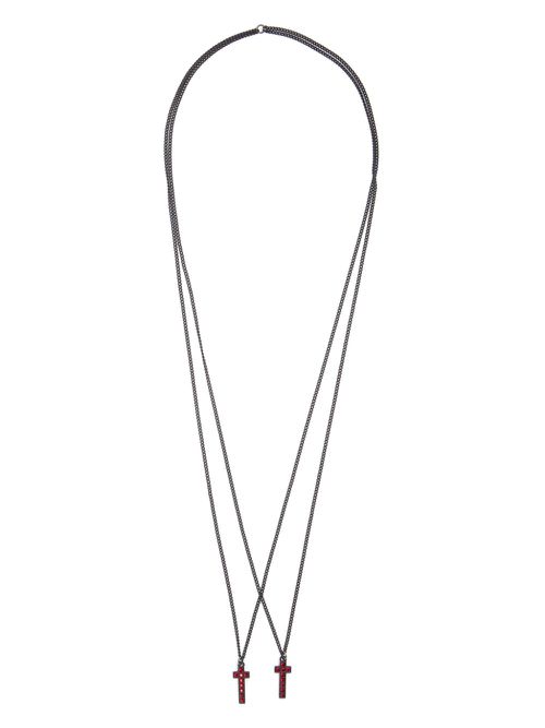 Cross pendant necklace - Black