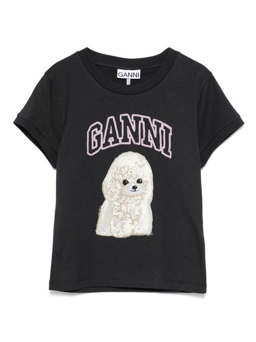가니 여성 Poodle T-shirt - Black T4239