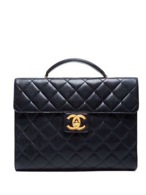1985-1993 CC turn-lock handbag - Black
