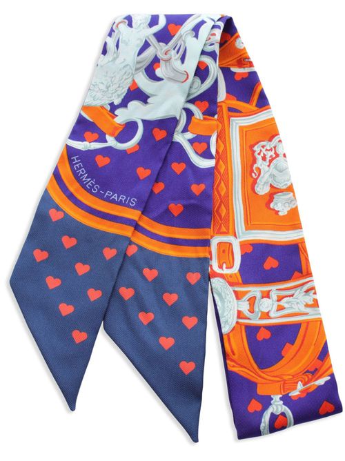 2000s Twilly Brides de Gala scarf - Blue