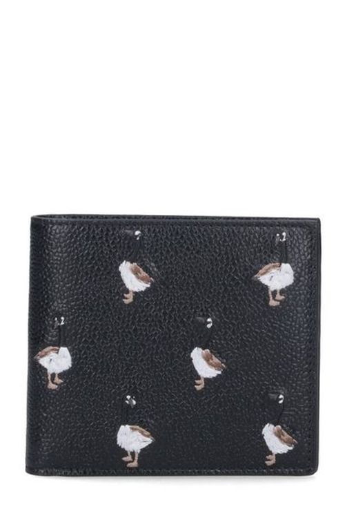 Thom Browne Embroidered Goose Textured Wallet
