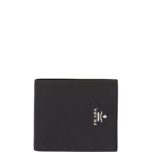 Prada logo-plaque Bi-Fold Wallet - White
