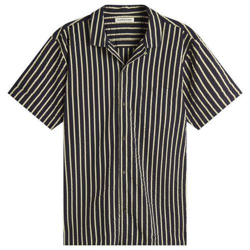 Men's Malick Seersucker Stripe Vacation Shirt Navy/Yellow