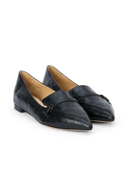Brielle Loafer In Black Croco