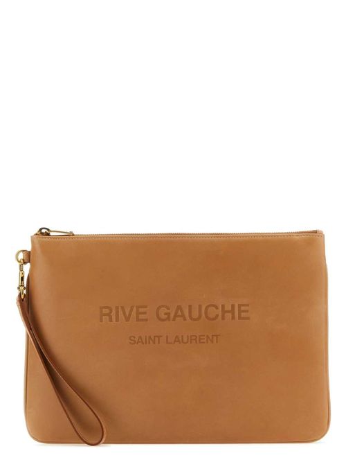 Saint Laurent Women's Leather Clutch in Camel | 581369BWRPW Color 2725