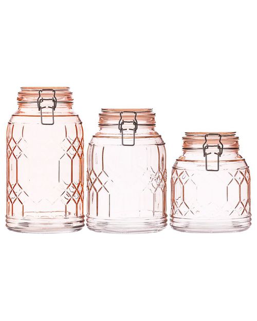 Set of 3 Bleeker Glass Canisters