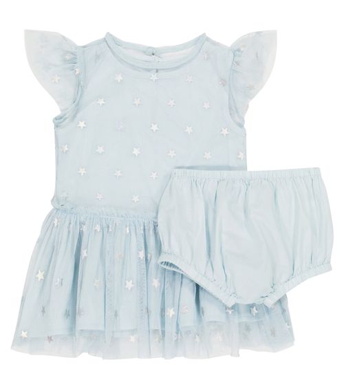 Baby tulle dress and cotton bloomers