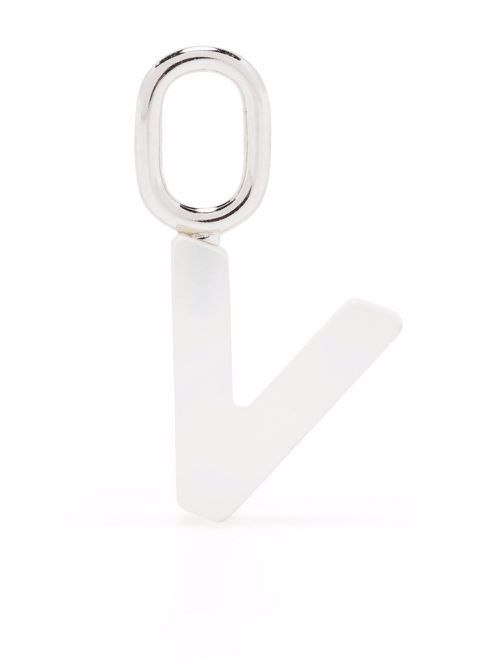 Lucid Letter V charm - White