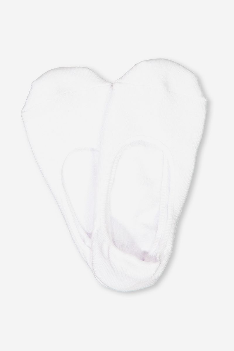 Factorie 여성 Invisible Sock - White