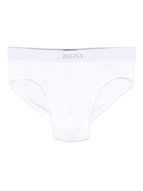 Logo-waistband briefs - 105|white