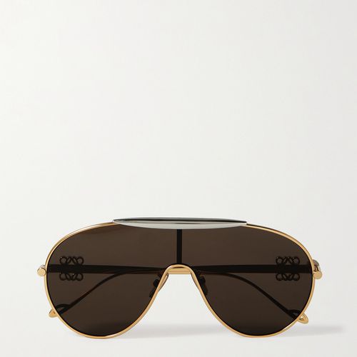 Aviator-Style Silver-Tone Sunglasses