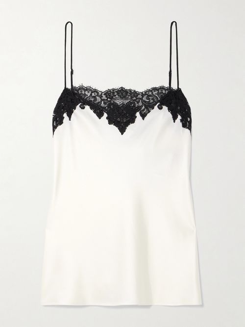 Lace-trimmed Satin Camisole