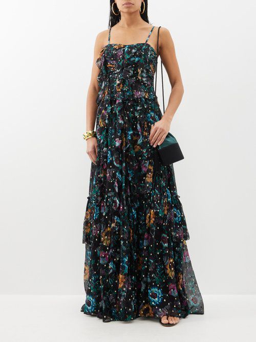 Colette floral-print silk-chiffon maxi dress