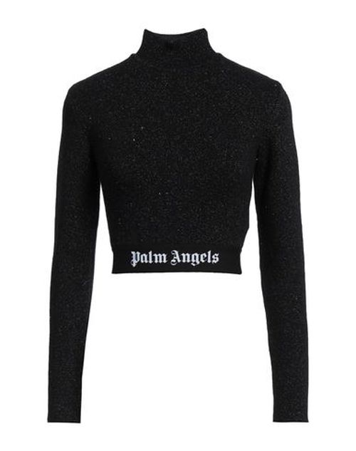 Palm Angels Woman Turtleneck Black Size M Viscose, Synthetic fibers, Wool, Metallic fiber, Cashmere