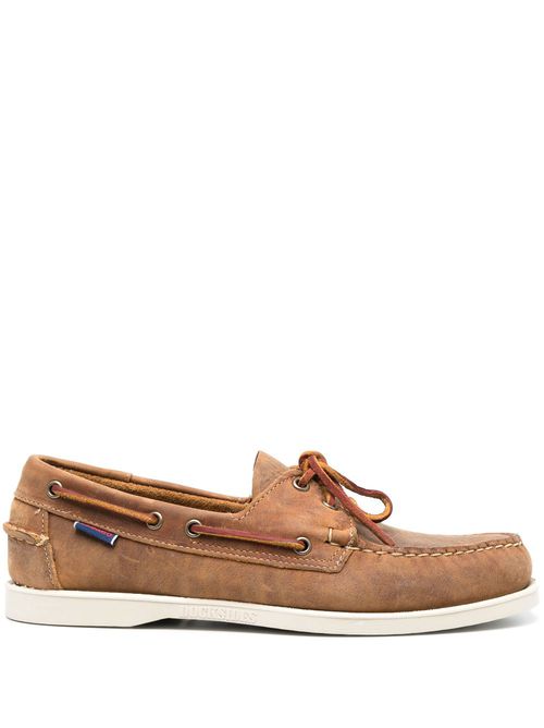 Leather boat sshoes - Brown