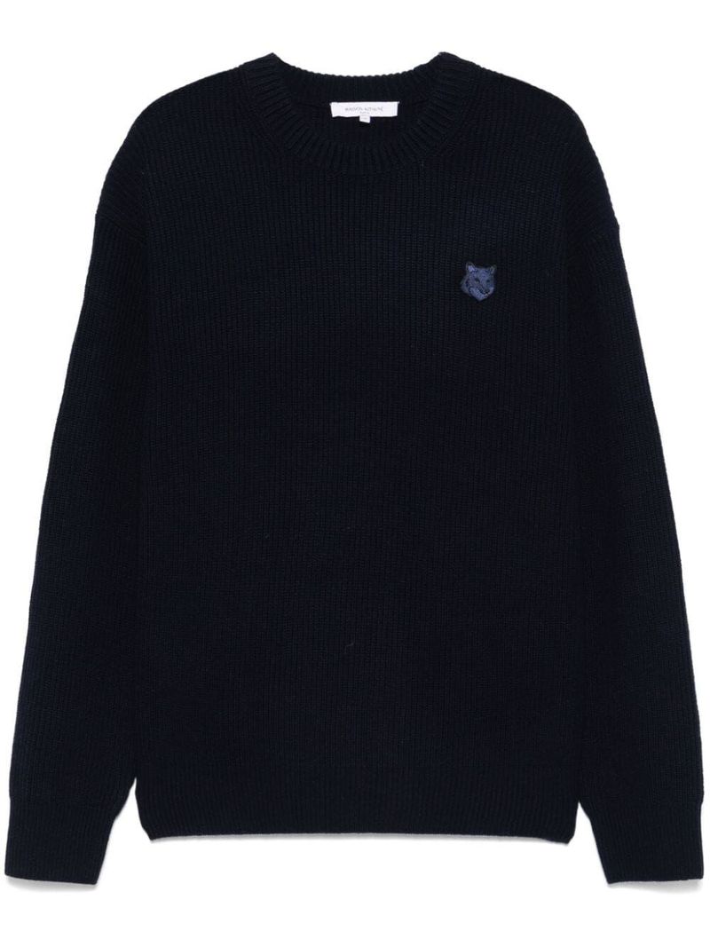 메종키츠네 남성 Bold Fox Head Patch Comfort Ribbed Jumper