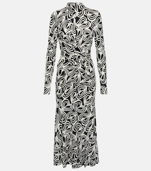 Marquise printed wool-blend midi dress
