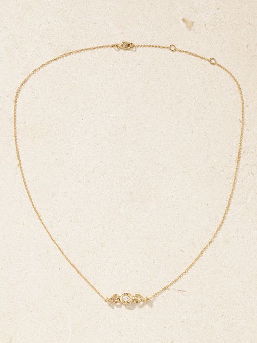 Silvia 14-karat Gold Diamond Necklace