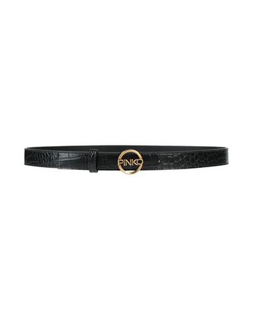 Woman Belt Black Size 32 Leather