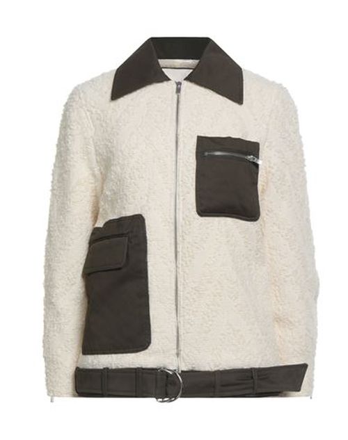 Woman Jacket Cream Size 2 Wool, Cotton, Polyamide