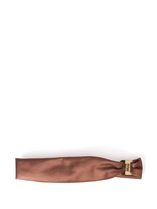 Satin headband - Brown