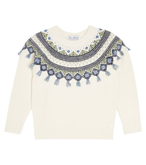Jacquard wool-blend sweater