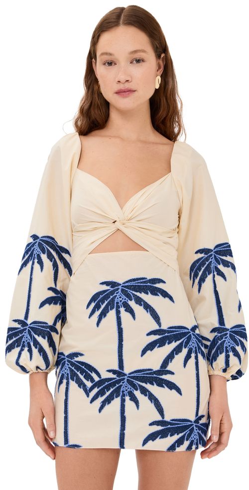 The Power Of Sea Mini Dress Ecru/Blue