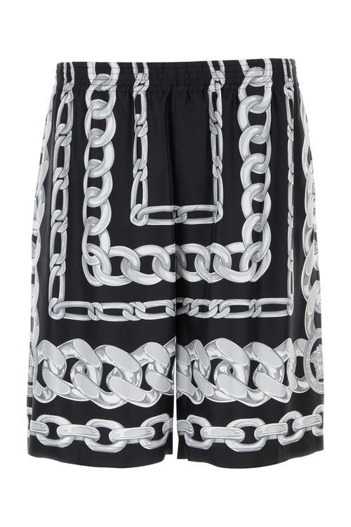 Printed Silk Bermuda Shorts