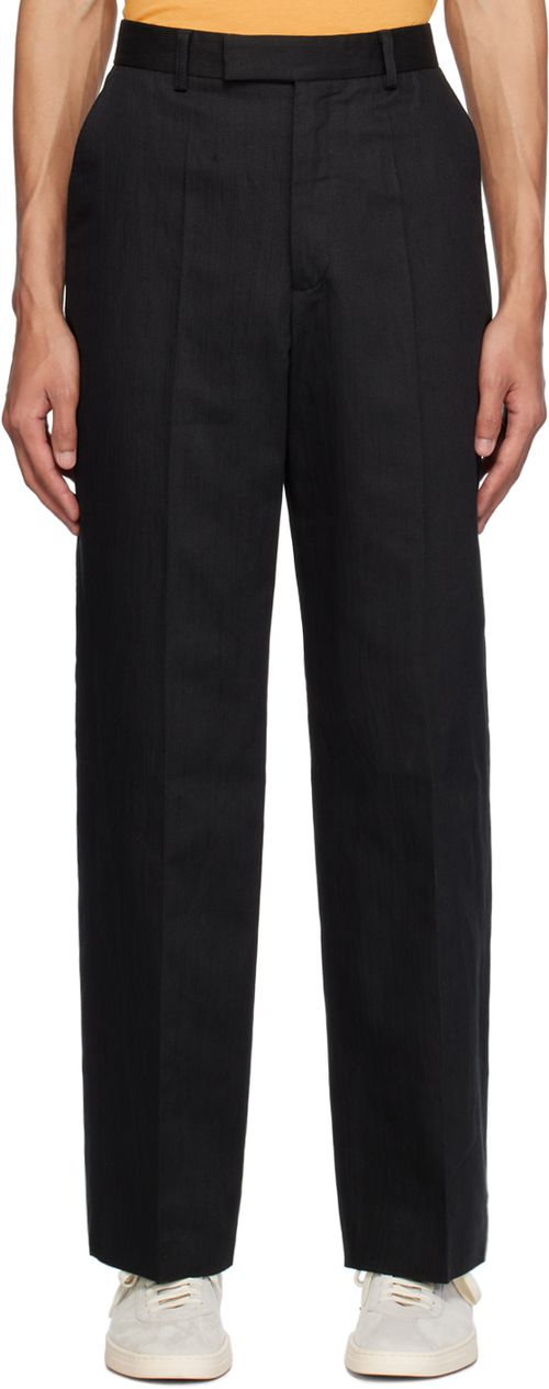 Second/Layer Black Relaxed Primo Trousers