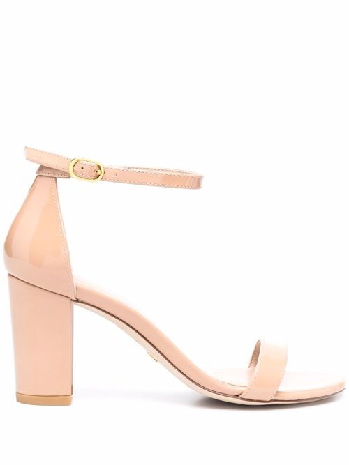 NudistSong 80mm patent leather sandals - Neutrals