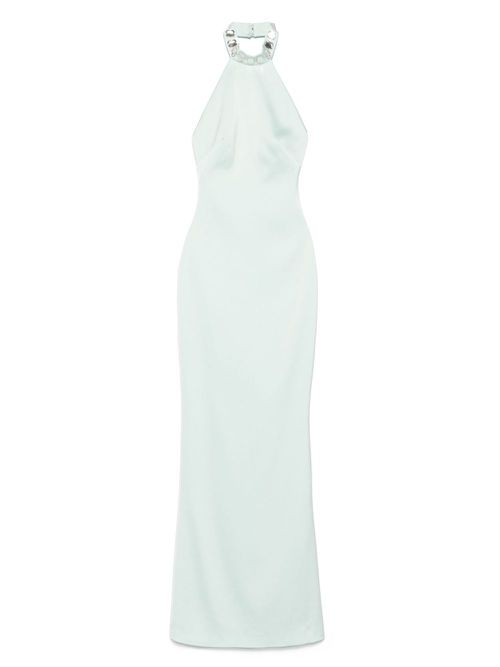 Embellished halter-neck dress - グリーン