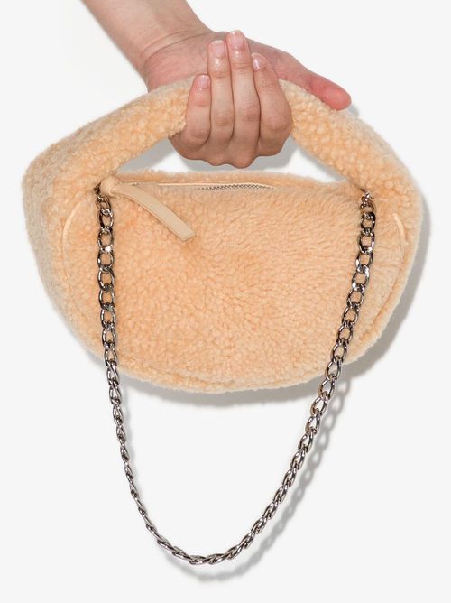 Baby Cush shearling mini bag - Neutrals