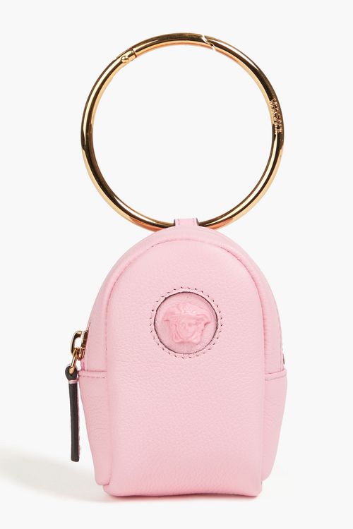 Textured-leather clutch - Pink - OneSize