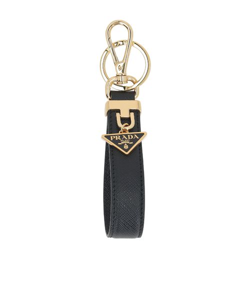 Saffiano leather key ring